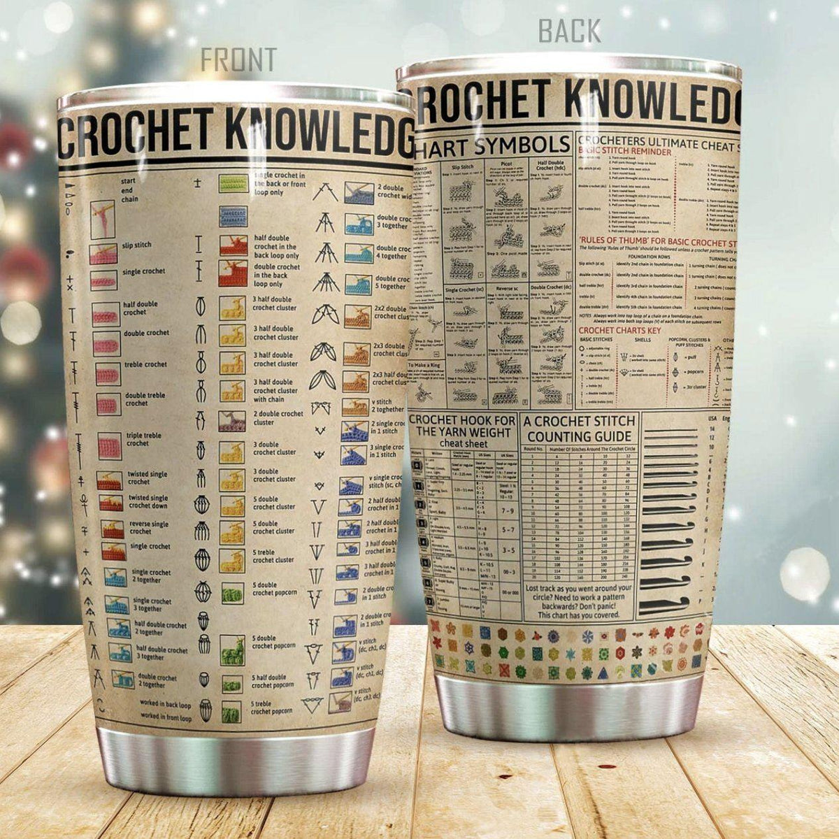 Crochet Lover 20 Oz Tumbler For Coffee Travel And Daily Drinks