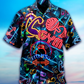 Neon Fitness Hawaiian Shirt With All Over Print For Resort Travel Summer Outings And Casual Gatherings