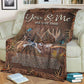 Hunting Deer You And Me Flannel Blanket For Cozy Bedroom Sofa Decor