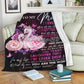 Flamingo To My Mom I Love You The World Personalized Flannel Blanket For Cozy Bedroom Sofa Decor