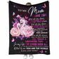 Flamingo To My Mom I Love You The World Personalized Flannel Blanket For Cozy Bedroom Sofa Decor