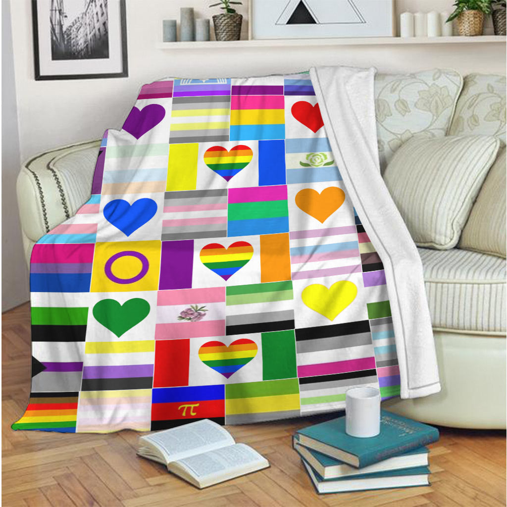 LGBT Support Love Is Love Flannel Blanket For Cozy Bedroom Sofa Decor