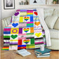 LGBT Support Love Is Love Flannel Blanket For Cozy Bedroom Sofa Decor