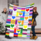 LGBT Support Love Is Love Flannel Blanket For Cozy Bedroom Sofa Decor