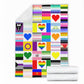 LGBT Support Love Is Love Flannel Blanket For Cozy Bedroom Sofa Decor