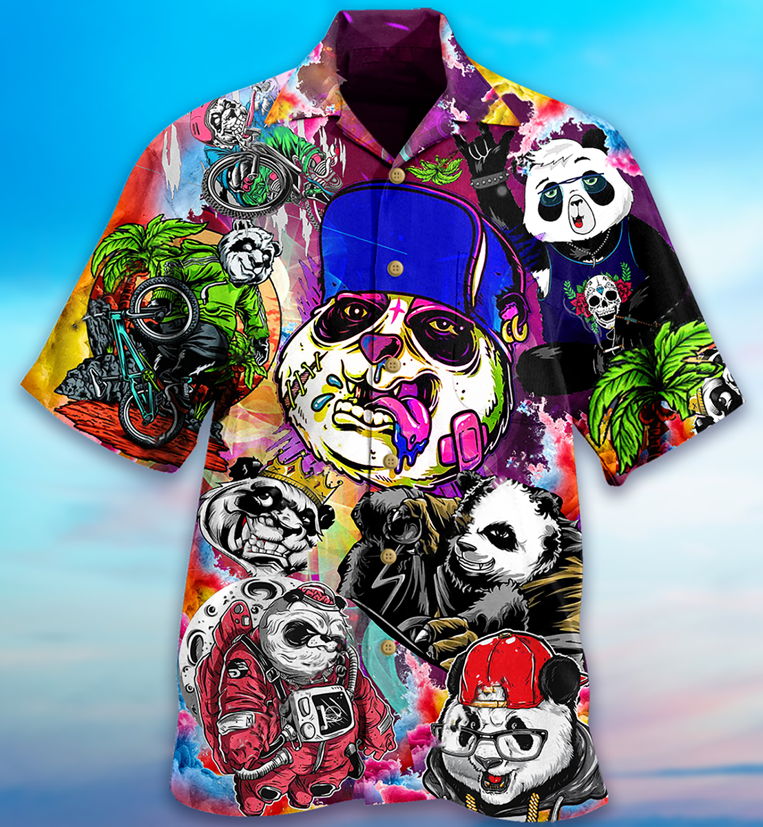 Panda Hawaiian Shirt With All Over Print For Coastal Adventures Summer Events And Everyday Comfort