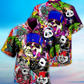 Panda Hawaiian Shirt With Detailed Graphic For Coastal Adventures Summer Events And Everyday Comfort
