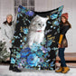 Cat Blur Floral Cats Flannel Blanket For Cozy Bedroom Sofa Decor
