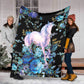 Unicorn Floral Unicorns Flannel Blanket For Cozy Bedroom Sofa Decor