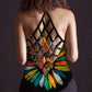 Hippie Soul Color Peaceful Hollow Tank Top For Yoga Sessions And Summer Outings