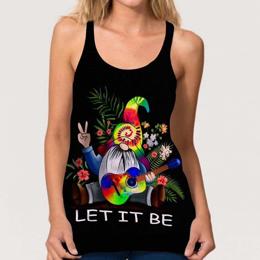 Hippie Soul Color Peaceful Hollow Tank Top For Yoga Sessions And Summer Outings
