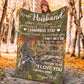 Deer To My Husband Hunting Flannel Blanket For Cozy Bedroom Sofa Decor