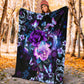 Mental Health Awareness Rose Butterfly Flannel Blanket For Cozy Bedroom Sofa Decor