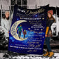 Family Dad To My Daughter Flannel Blanket For Cozy Bedroom Sofa Decor