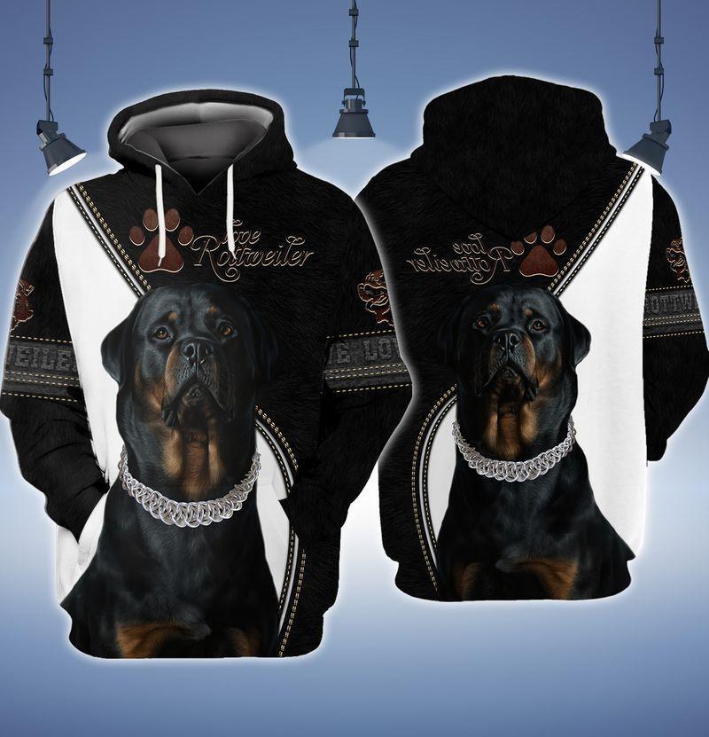 Rottweiler Lover Forever Hoodie For Casual Street Style Travel And Daily Comfort
