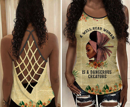 Black Woman Love Peace Hollow Tank Top For Yoga Sessions And Summer Outings