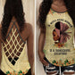 Black Woman Love Peace Well Read Hollow Tank Top For Yoga Workouts And Festival Wear