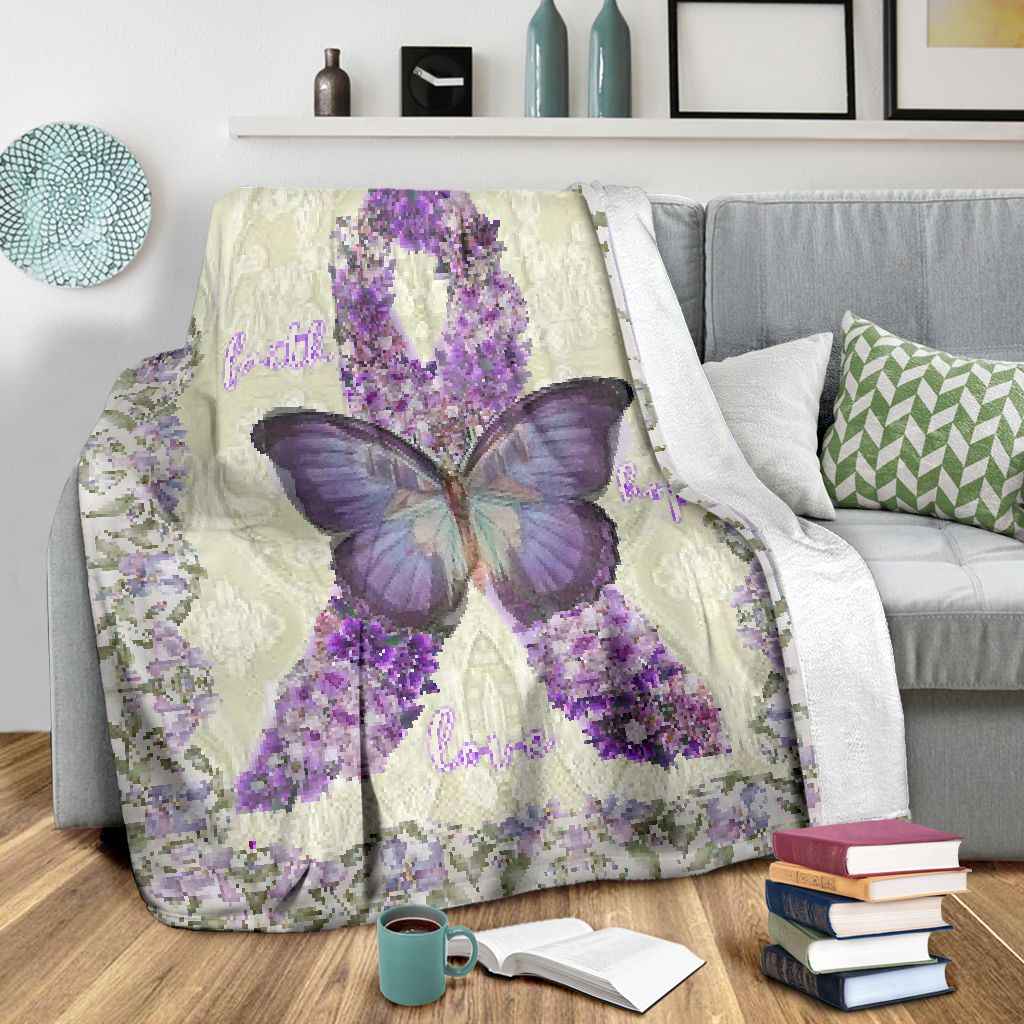 Cystic Fibrosis Awareness Flannel Blanket For Cozy Bedroom Sofa Decor