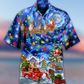 Dachshund Christmas Night Hawaiian Shirt For Vacation Days And Relaxed Coastal Outings