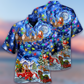 Dachshund Christmas Night Hawaiian Shirt Artwork View For Weekend Travel And Beach Style