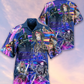 Purple Guitar Skull Music Hawaiian Shirt For Poolside Relaxation And Sunny Getaways