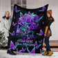 Hope Awareness Butterfly Flannel Blanket For Cozy Bedroom Sofa Decor