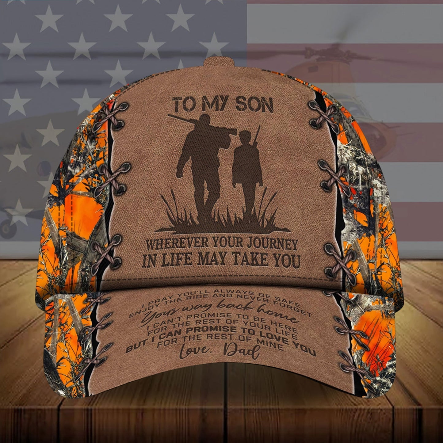 To My Son Hunting Camo Classic Cap For Everyday Wear Vacations And Seasonal Activities