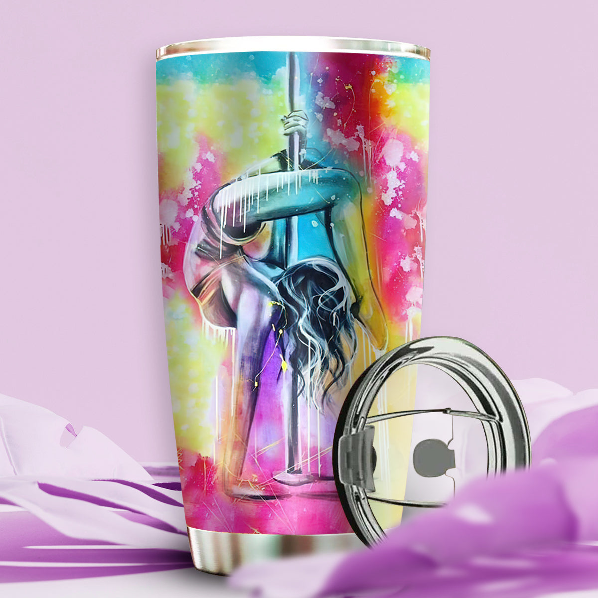 Pole Fitness In My Heart Personalized 20 Oz Tumbler For Coffee Travel And Daily Drinks