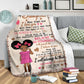Black Girl To My Daughter African American Flannel Blanket For Cozy Bedroom Sofa Decor