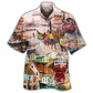 Harbor Morning Landscape Hawaiian Shirt For Summer Vacation Beach Travel And Casual Wear