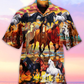 Horse Run Hawaiian Shirt Design View For Resort Travel And Thoughtful Gifting