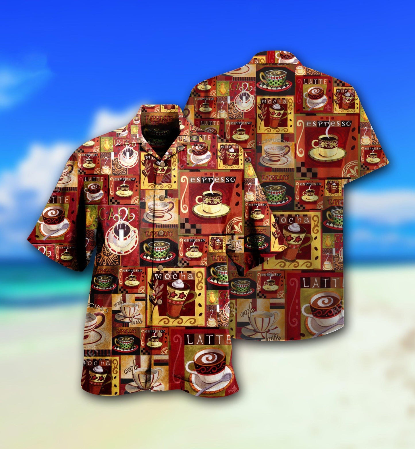 Gothic Dark Beach Hawaiian Shirt Front Pattern View For Summer Travel