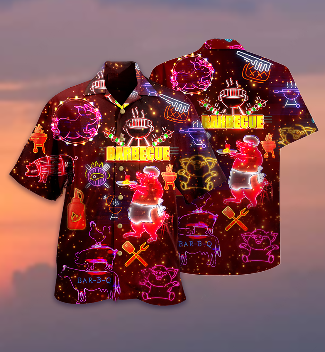 Food Barbeque Hawaiian Shirt For Coastal Adventures And Warm Weather Wear