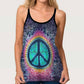 Hippie Soul Color Peaceful Hollow Tank Top For Studio Practice And Casual Styling