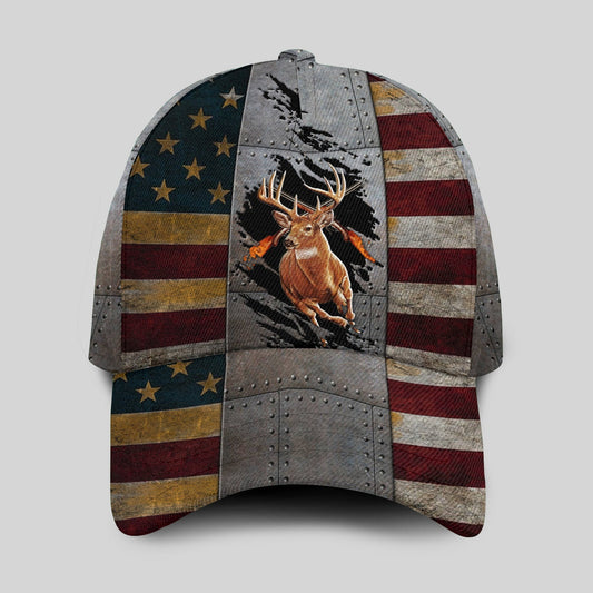 Hunting Deer Run Classic Cap For Holiday Adventures Parties And Comfortable Styling