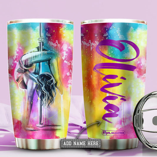 Pole Fitness In My Heart Personalized 20 Oz Tumbler For Coffee Travel And Daily Drinks