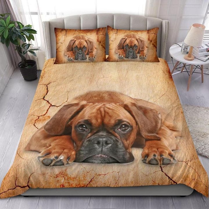 Dog Goodnight Boxer In Love Bedding Cover For Pet Lover Bedroom Decor