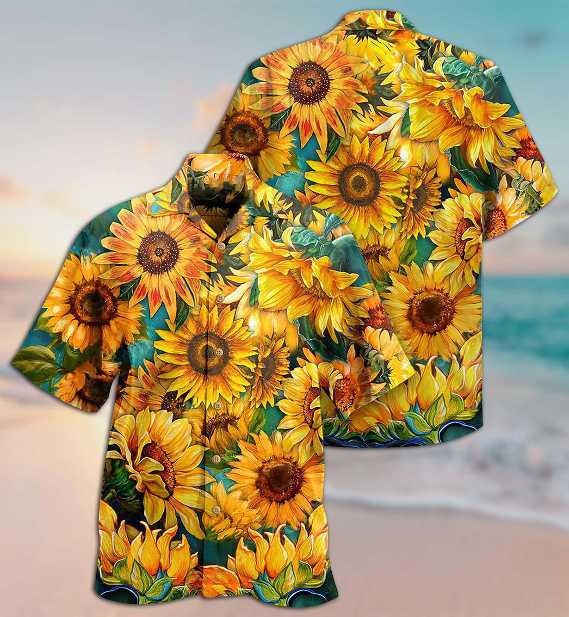 Sunflower Peace Hawaiian Shirt For Coastal Adventures And Warm Weather Wear