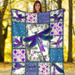 Mental Health Awareness Dragonfly Flannel Blanket For Cozy Bedroom Sofa Decor