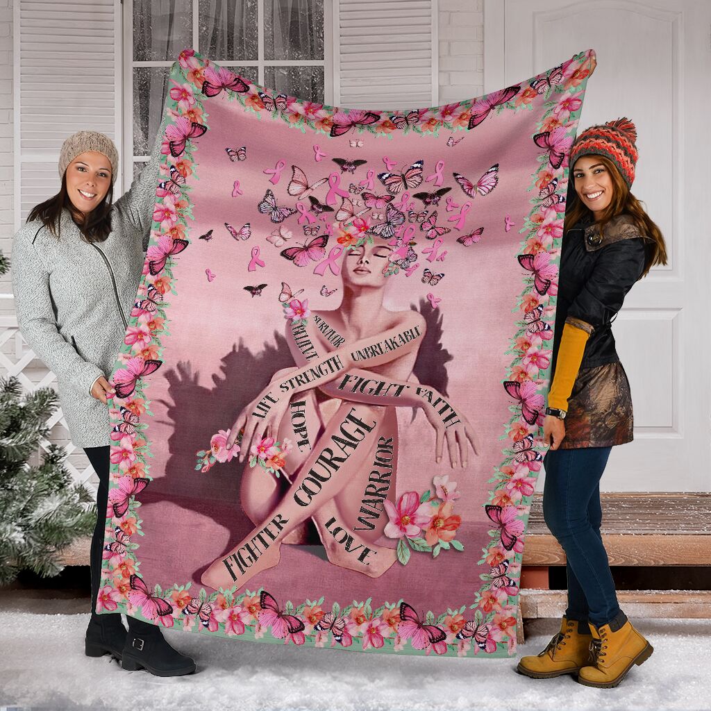 Breast Cancer Survivor Awareness Flannel Blanket For Cozy Bedroom Sofa Decor