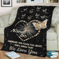 Butterfly Whenever You Touch This Heart Personalized Flannel Blanket For Cozy Bedroom Sofa Decor