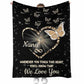 Butterfly Whenever You Touch This Heart Personalized Flannel Blanket For Cozy Bedroom Sofa Decor