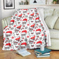 Skull Christmas So Happy Flannel Blanket For Cozy Bedroom Sofa Decor