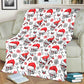 Skull Christmas So Happy Flannel Blanket For Cozy Bedroom Sofa Decor