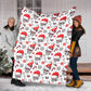 Skull Christmas So Happy Flannel Blanket For Cozy Bedroom Sofa Decor