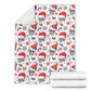 Skull Christmas So Happy Flannel Blanket For Cozy Bedroom Sofa Decor