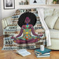 Black Woman I Am Beautiful African American Flannel Blanket For Cozy Bedroom Sofa Decor