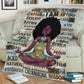 Black Woman I Am Beautiful African American Flannel Blanket For Cozy Bedroom Sofa Decor