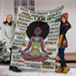 Black Woman I Am Beautiful African American Flannel Blanket For Cozy Bedroom Sofa Decor