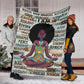 Black Woman I Am Beautiful African American Flannel Blanket For Cozy Bedroom Sofa Decor